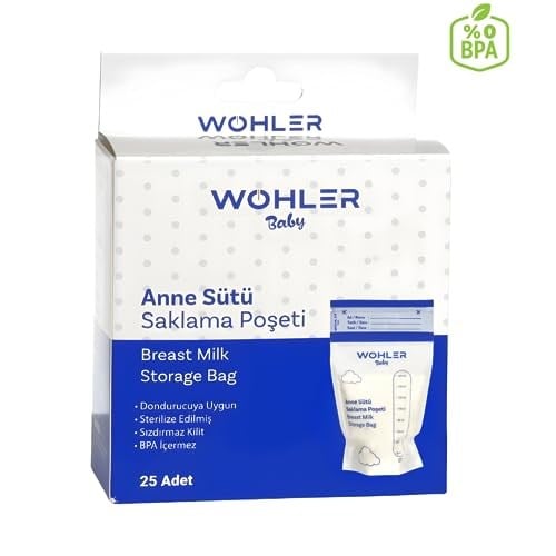 Wohler Süt Saklama Poşeti 25x3 adet 75 li