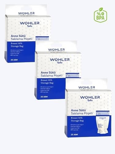 Wohler Süt Saklama Poşeti 25x3 adet 75 li