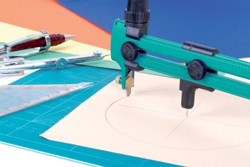Wolfcraft 4151000 için 1 x Kreissschneider plastik kağıt, folyo, deri/dahil 2 yedek bıçak magazin Ø 23 cm