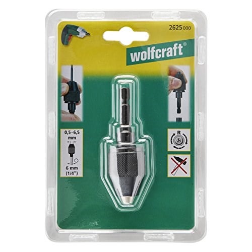 wolfcraft Hızlı sıkıştırmalı matkap aynası I 2625000 I altıgen şaftlı