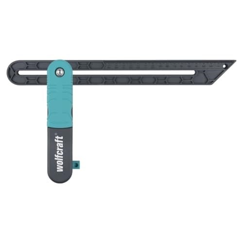 wolfcraft I 6958000 I 6958000 I entegre işaretleme ölçüsü I iç ve dış köşelerde açı ve duvar geçişlerini alma ve aktarma I zemin döşemesi ve mobilya yapımı için ideal