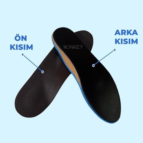 Wonkey İçe Basma ve Düz Taban Destekleyici Anatomik Ayakkabı Tabanlığı, Doğal Mantar Medikal Epin ve Ark Takviyeli İç Tabanlık (43)