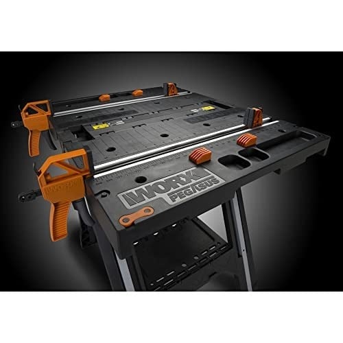 WORX WX051 Çok Fonksiyonlu Katlanabilir Çalışma Tezgâhı + 2 Adet Tetik İşkence