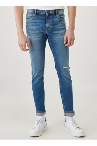 Wrangler Texas Slim Jean Kot Pantolon Erkek Jean Pantolon, Mavi, 40/32