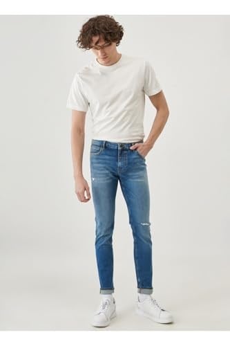 Wrangler Texas Slim Jean Kot Pantolon Erkek Jean Pantolon, Mavi, 40/32