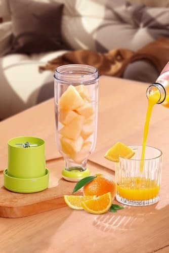 Wrapsol Smoothie Blender Taşınabilir Şarjlı Kişisel Mini Meyve Karıştırıcı 300 ml (Beyaz)
