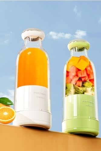 Wrapsol Smoothie Blender Taşınabilir Şarjlı Kişisel Mini Meyve Karıştırıcı 300 ml (Beyaz)