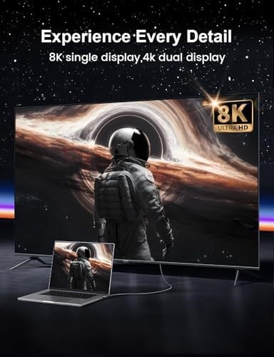 XAOSUN Thunderbolt 4 Kablo için 240W USB4, 90 Derece Dik Açı Thunderbolt 4 Kablo 6 ft, Destek 240W Şarj, 40Gbps Transfer, MacBook, Thunderbolt Dock, Tablet, Hub, eGPU için 8K/5K HD Ekran