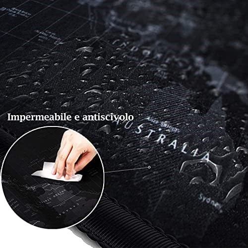 XL Dünya Haritası Oyun Fare Altlığı, 70 x 30 cm, Dünya Haritası Kaymaz Tabanlı Doğal Kauçuk, Sıkı ve Pürüzsüz, Her Fare, Klavye ve Dizüstü Bilgisayar İçin Uygundur