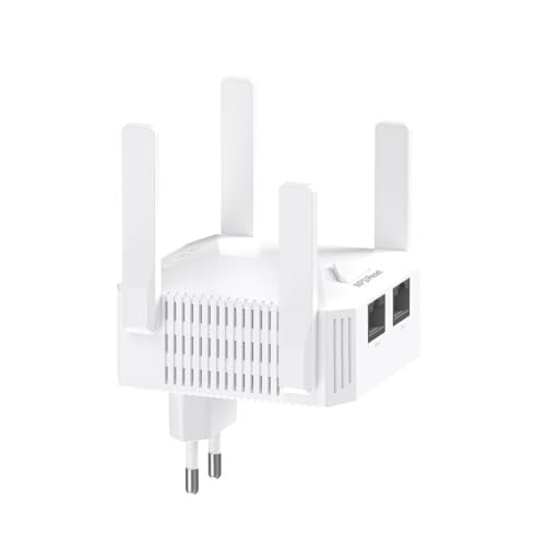 XO Simple is Beauty 1200Mbps Çift Bant WiFi Sinyal Güçlendirici –4 Harici Anten, 2.4G & 5G, WPA2 Şifreleme, WAN/LAN Portlu, Çoklu Çalışma Modlu Kablosuz Ağ Genişletici, TX01, Beyaz