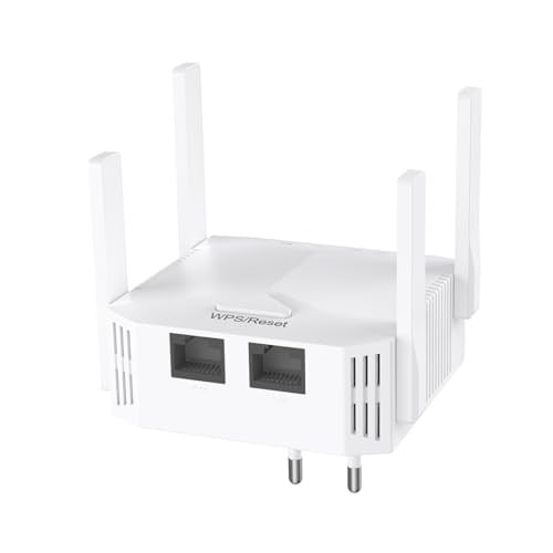 XO Simple is Beauty 1200Mbps Çift Bant WiFi Sinyal Güçlendirici –4 Harici Anten, 2.4G & 5G, WPA2 Şifreleme, WAN/LAN Portlu, Çoklu Çalışma Modlu Kablosuz Ağ Genişletici, TX01, Beyaz