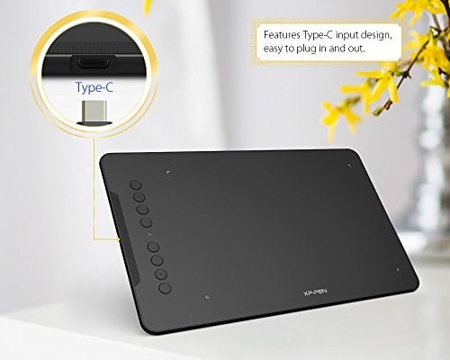 XP-PEN Deco 01 Grafik Tablet 10x6 İnç Çizim Tablet Pilsiz Stylus 8192 Basınç Hassasiyeti