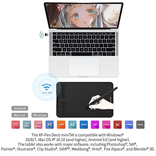 Xp-Pen Deco MINI7W 2.4g Wireless Grafik Tablet