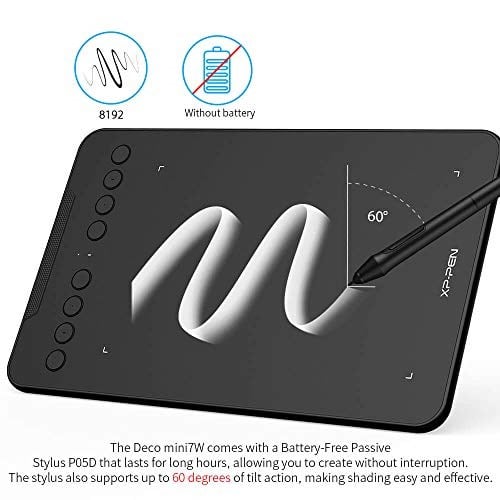 Xp-Pen Deco MINI7W 2.4g Wireless Grafik Tablet