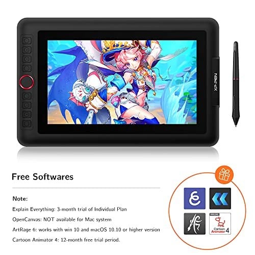 XP-PEN Ekran Artist 12 Pro grafik tableti, tamamen lamine ekran, 11,6 inç, 8 tuş kombinasyonu, pilsiz giriş kalemi, 8192 seviye, 60° eğme fonksiyonlu
