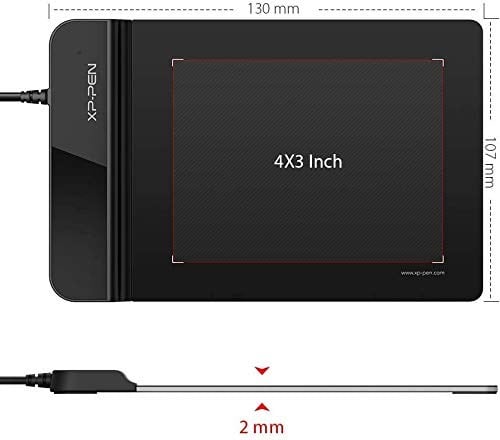 XP-Pen G430S 4 x 3 inç grafik tablet OSU! Oyun kalemi Tablet Kalem Tablet 8192 Basınç hassasiyet seviyesi 266 RPS (G430S, siyah)