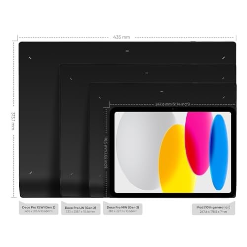 XPPen Deco Pro MW 2nd 9 x 6 inç Bluetooth Grafik Tablet, Dijital Kalem 16K Basınç Seviyesi, Kablosuz Uzaktan Kumanda, Dijital Çizim için
