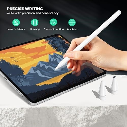 XYOFUN Apple Pencil Pro için Yedek İpuçları, iPencil Uçları Aksesuarları, Taşıma Kutulu Yükseltilmiş Stylus Kalem Uçları, Apple Pen 2./1. Nesil ve USB-C ile Uyumlu (6sı 1 Arada - Pembe)