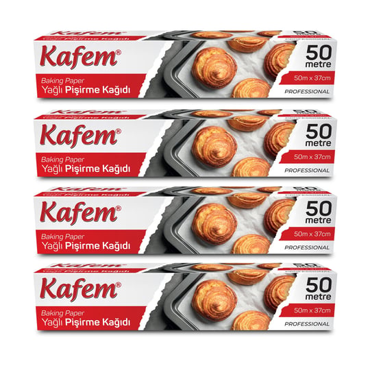 Yağlı Pişirme Kağıdı 37cm x 50m x 4 Paket