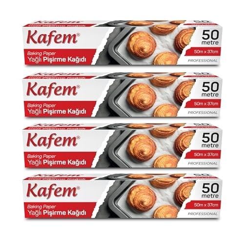 Yağlı Pişirme Kağıdı 37cm x 50m x 4 Paket