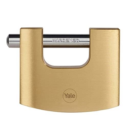 Yale Y114B/70/113/1-70mm Oval Kayar Pimli Pirinç Asma Kilit - Yüksek Koruma - Sertleştirilmiş Çelik Halka - 3 Anahtar, Sarı - Seçenekler: 70 mm Oval Pirinç, 80 mm Oval Pirinç, 90 mm Oval Pirinç...