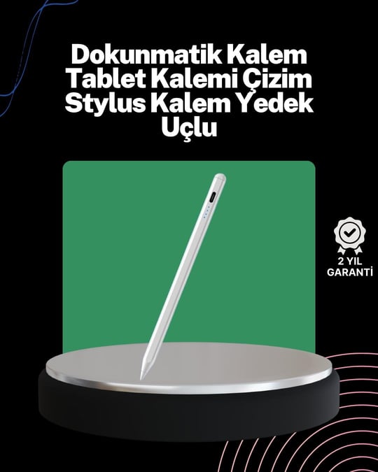 YamanHobi Akıcı Yazı ve Çizim için Eğim Sensörlü Dijital Kalem – 20 Saat Kesintisiz Kullanım -