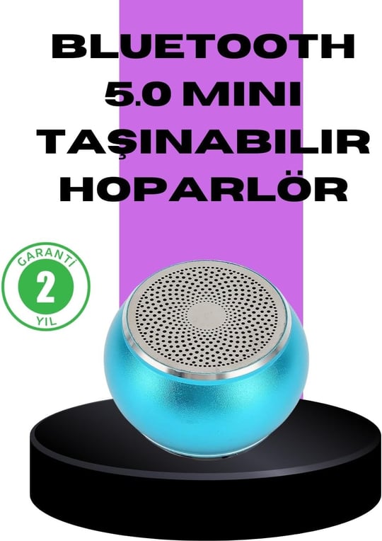 YamanHobi Taşınabilir Mini Bluetooth Hoparlör 9m Menzil Dahili Mikrofon -