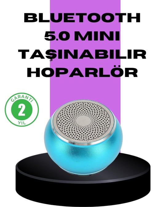 YamanHobi Taşınabilir Mini Bluetooth Hoparlör 9m Menzil Dahili Mikrofon -