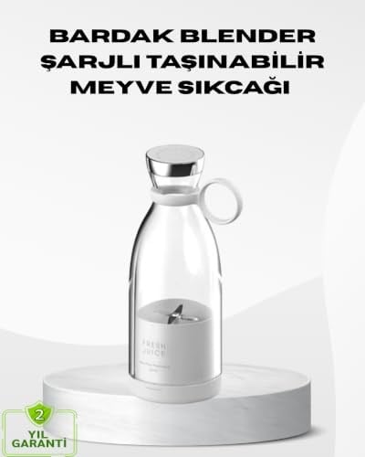 YamanHobi USB Şarjlı Kablosuz Blender – Taşınabilir, Kompakt ve Çevre Dostu Meyve Sıkıcı