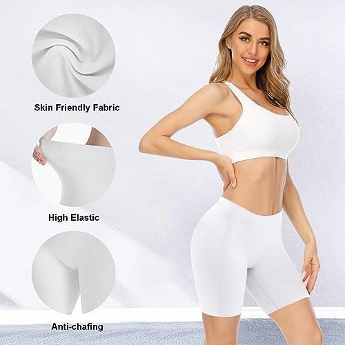 YaShaer Kadın Slip şort düşük elbiseler için yüksek belli yaz şort 4 paket