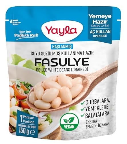 yayla 150 gr Haşlanmiş Suyu Süzülmüş Fasulye Tekli Paket