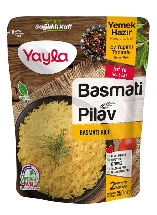 yayla Basmati Pirinç Pilavı, 250 gr Tekli Paket
