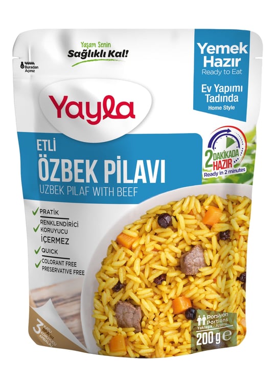 Yayla Etli Özbek Pilavı 200 Gr 6lı paket - Seçenekler: Pack of 6, 200 Gr, (200 Gr x 12)