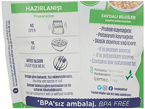 yayla Fasulye Pilaki, 400 gr Tekli Paket