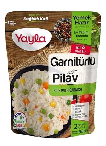 yayla Garnitürlü Pirinç Pilavı, 250 gr Tekli Paket