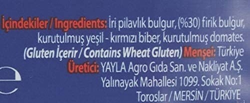 yayla Gurme Fit Biberli Firik Bulgur 360 gr Tekli Paket