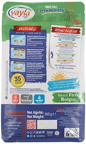 yayla Gurme Fit Biberli Firik Bulgur 360 gr Tekli Paket