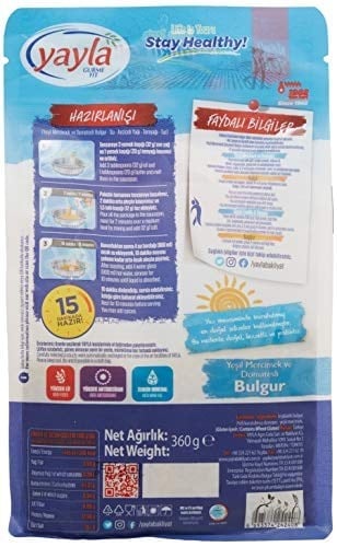 yayla Gurme Yeşil Mercimek ve Domatesli Bulgur, 360 gr Tekli Paket