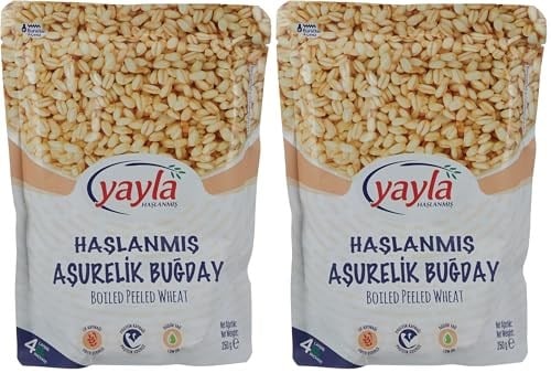 Yayla Haşlanmış Aşurelik Buğday (250 Gr) 2li paket - Seçenekler: 2li Paket, 250 Gr, 250 Gr 3lü paket, (250 Gr x 12)