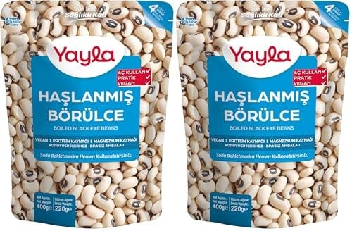 yayla Haşlanmış Börülce, 400 gr Tekli Paket 2li paket
