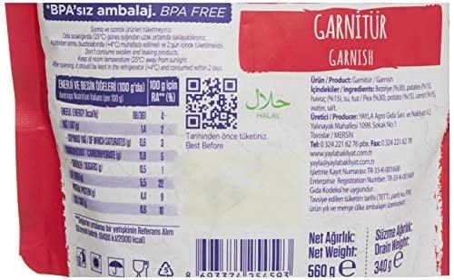 yayla Haşlanmış Garnitür, 560 gr Tekli Paket 2li paket