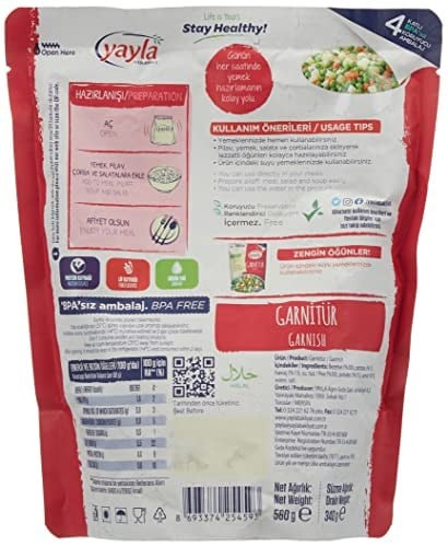 yayla Haşlanmış Garnitür, 560 gr Tekli Paket 2li paket