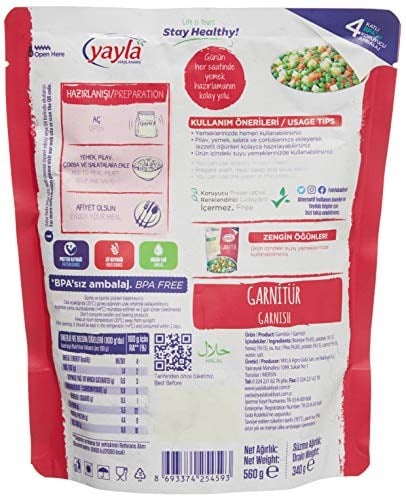 yayla Haşlanmış Garnitür, 560 gr Tekli Paket 2li paket