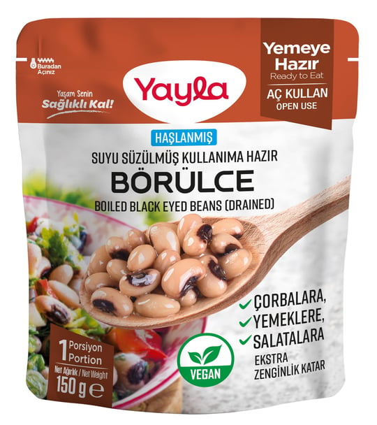 yayla Haşlanmiş Suyu Süzülmüş Börülce 150 g Tekli Paket