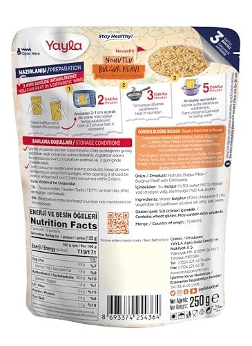 Yayla Nohutlu Bulgur Pilavı (250 Gr) Tekli Paket