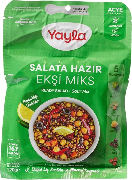 yayla Salata Hazır Ekşi Mix, 120 gr Tekli Paket