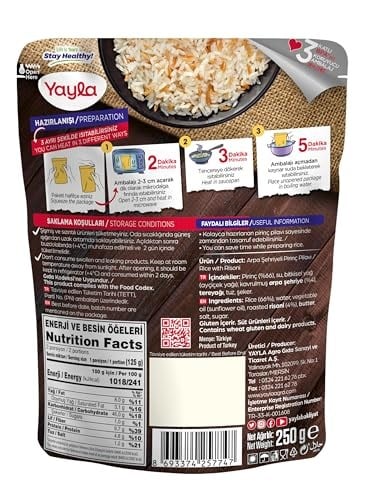yayla Şehriyeli Pirinç Pilavı, 250 gr Tekli Paket