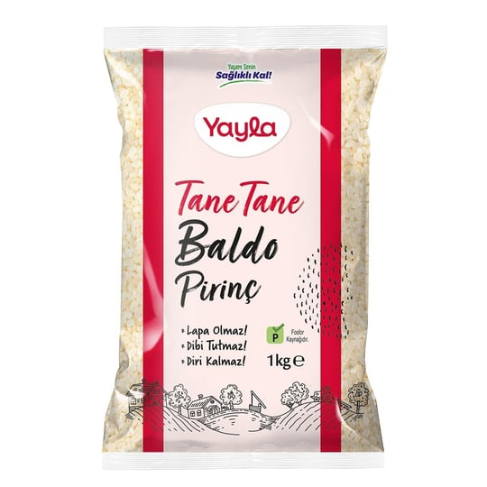 Yayla Tane Tane Baldo Pirinç 1 Kilogram