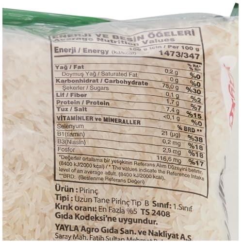 yayla Tane Tane Pirinç 2 kg