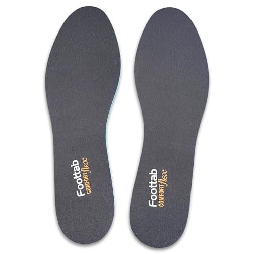 YeferStore Soft Comfort Ayakkabı Tabanı, Nefes Alabilen Rahat Kumaş Spor Tabanlık, 1 Çift (Siyah, 43-44)